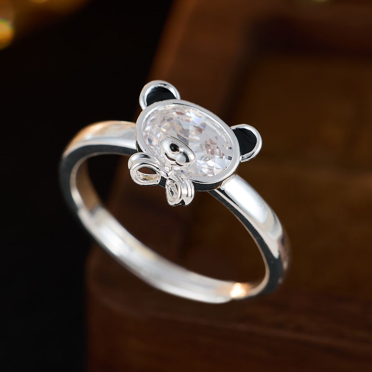 Cartoon Teddy Bear Cute Ring, Dual Color Options